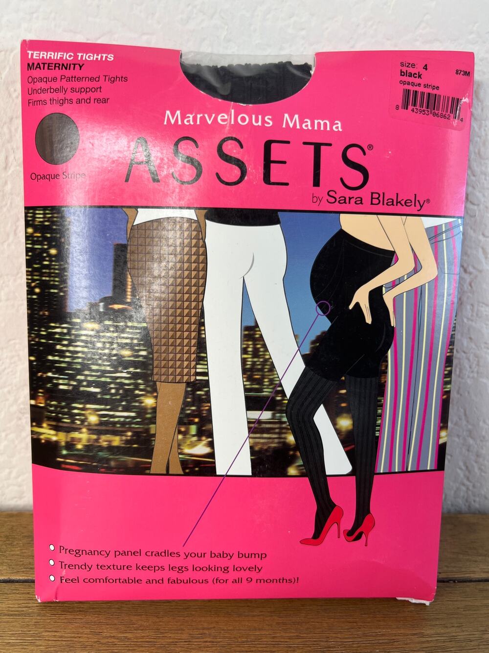 Marvelous Mama ASSETS by Sara Blakely Terrific Tights Maternity Black NEW Size 4